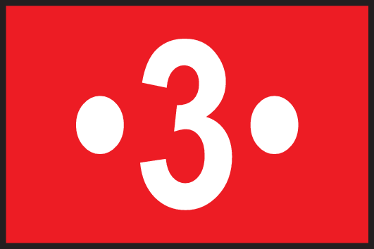 Wegzeichen/Zahlen mit Punkten/0051_white_dot3dot_bgred.png